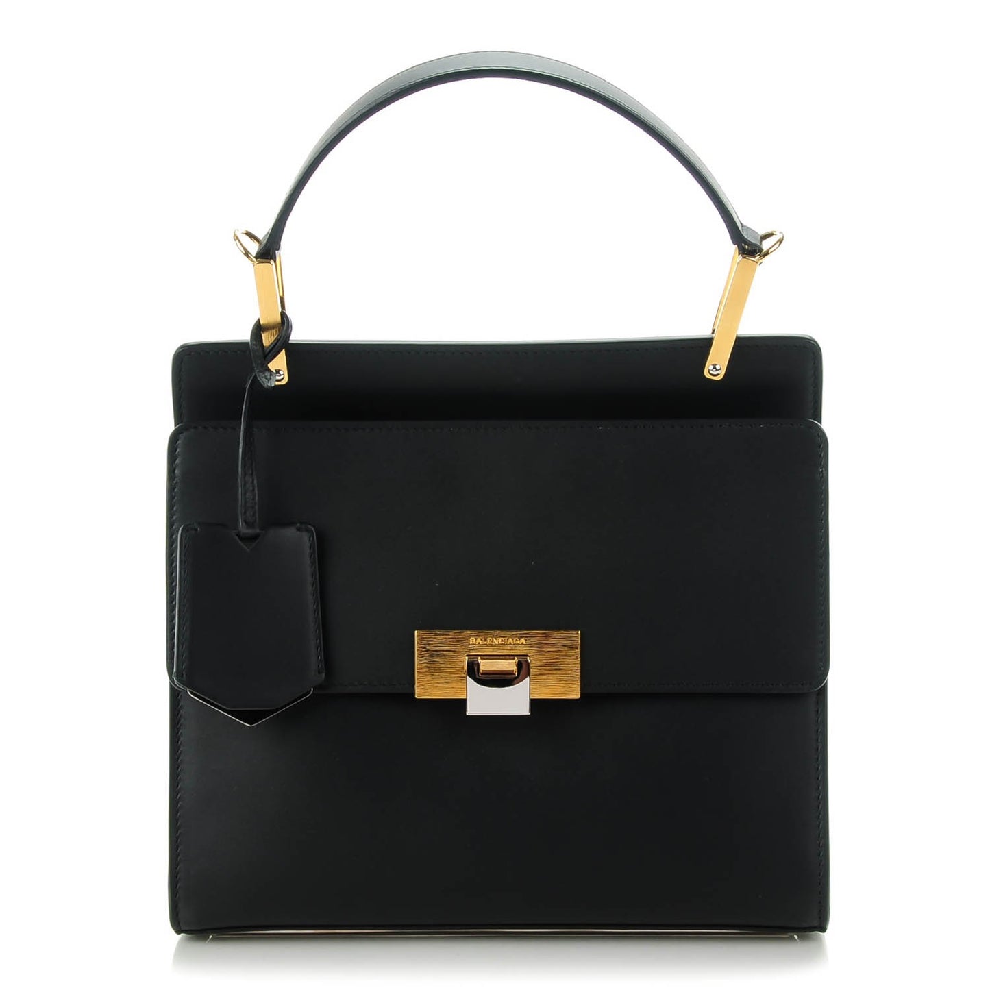 Calfskin Le Dix Zip Cartable S Bag Black