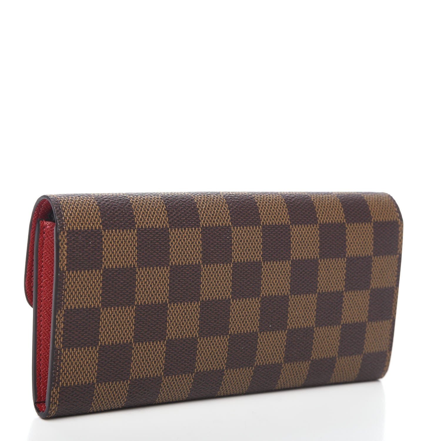 Louis Vuitton Damier Ebene Emilie Wallet Red 2 of 5