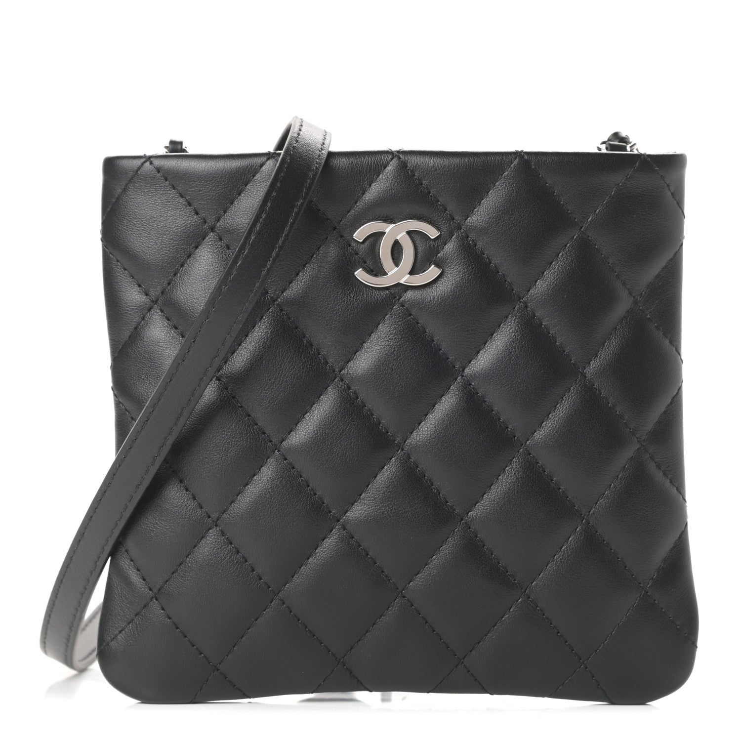 Chanel Lambskin Quilted Crossbody Bag Black 1 of 11