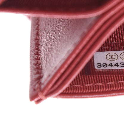 Chanel Lambskin Quilted Flap Card Holder On Chain Dark Red 7 of 10
