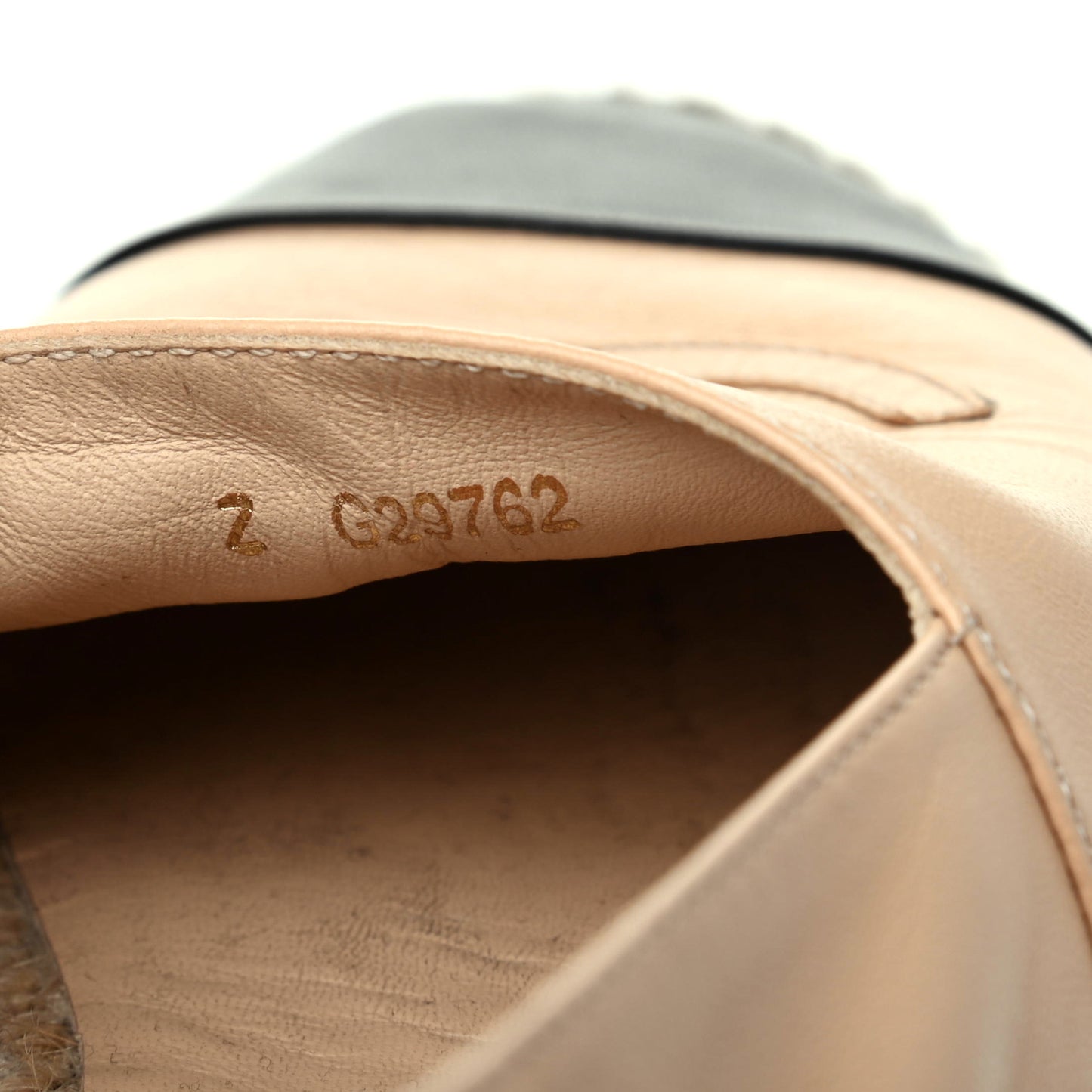 Lambskin CC Espadrilles 37 Beige Black