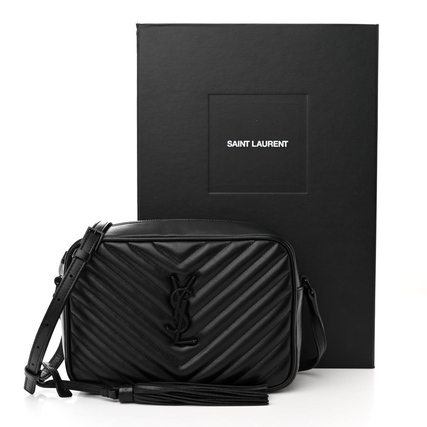 Calfskin Matelasse Monogram Monochrome Lou Camera Bag Black