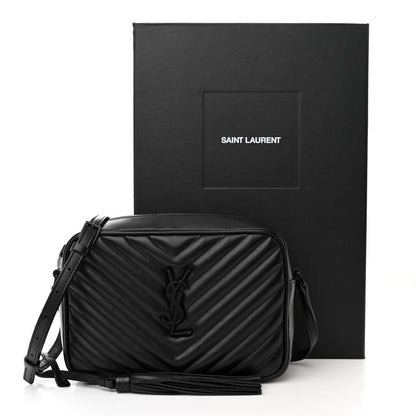 Saint Laurent Calfskin Matelasse Monogram Monochrome Lou Camera Bag Black 16 of 16