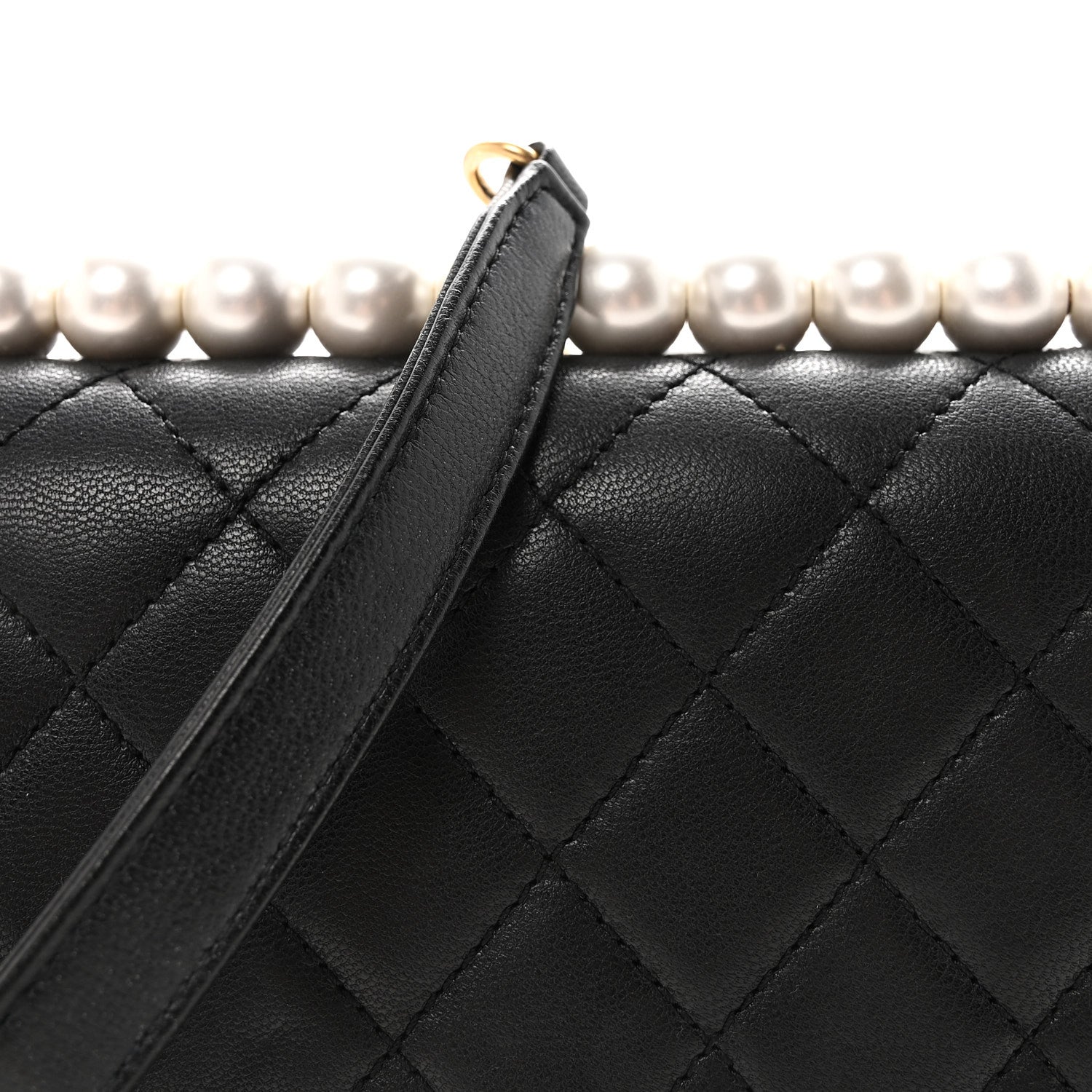 Chanel Goatskin Quilted Small Chic Pearls Flap Black 8 of 10