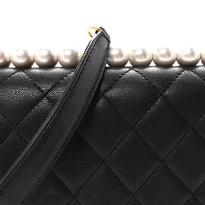 Chanel Goatskin Quilted Small Chic Pearls Flap Black 8 of 10