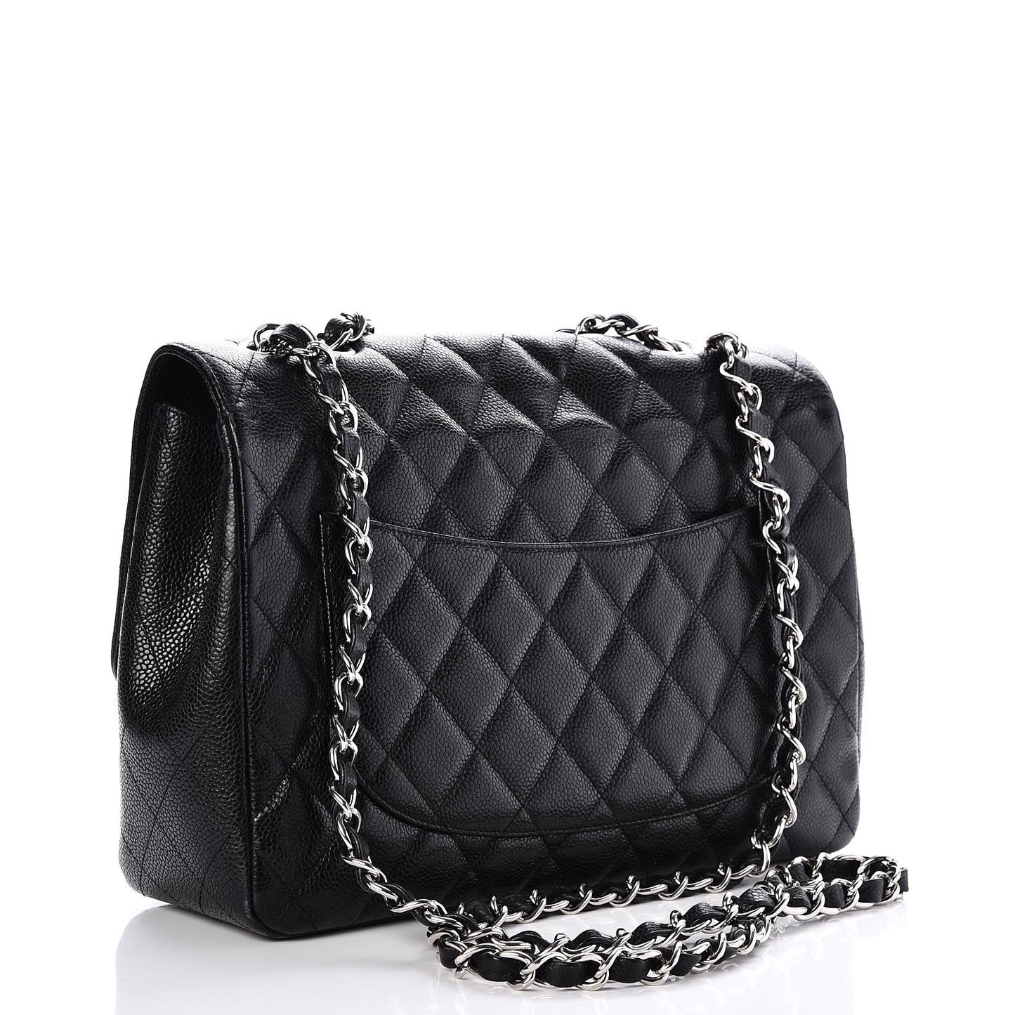 Caviar Quilted Jumbo Single Flap Black