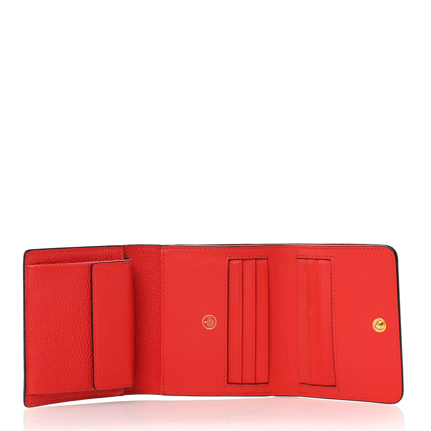 Mulberry Small Classic Grain Tri-fold Wallet Red 5 of 8