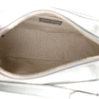 Gucci Metallic Sakai Be Green Calfskin Diagonal Stitched Small Blondie Shoulder Bag Silver 5 of 10