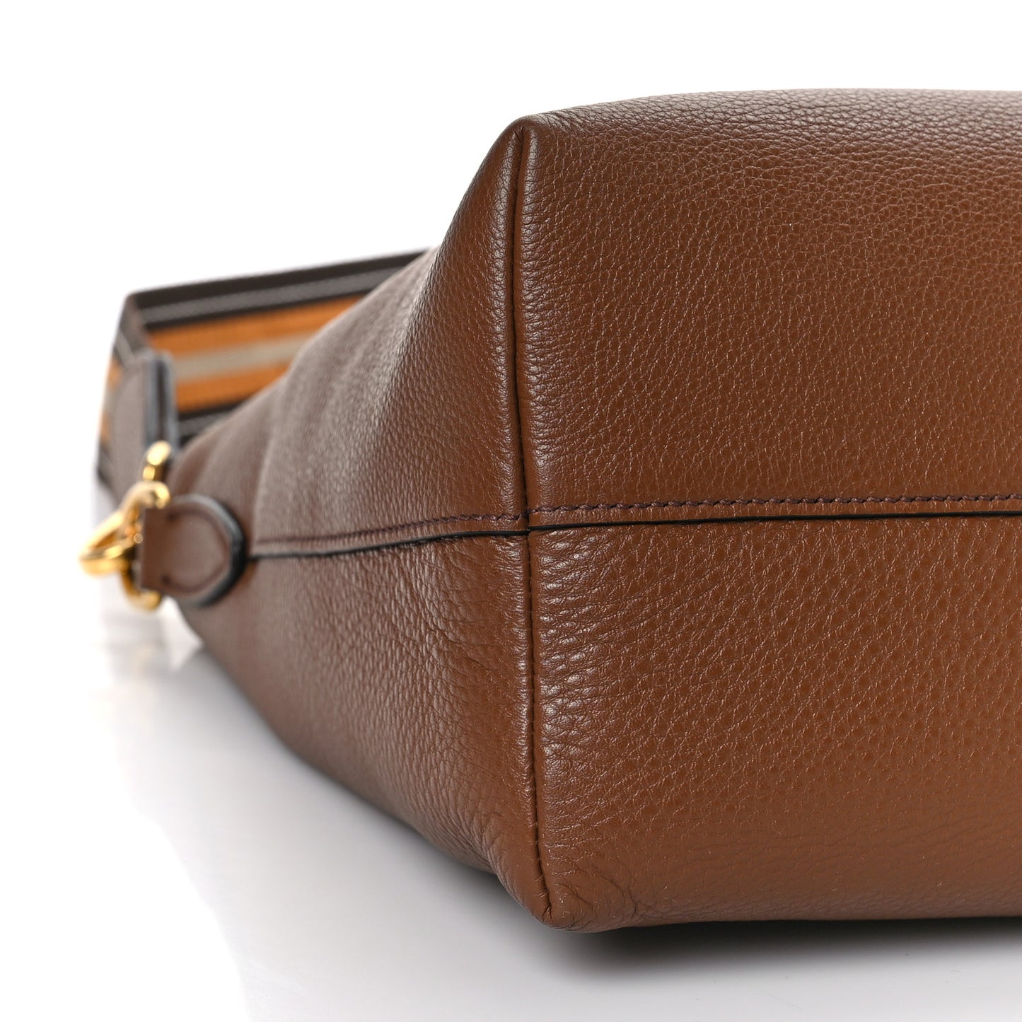 Vitello Daino Shopping Tote Brown