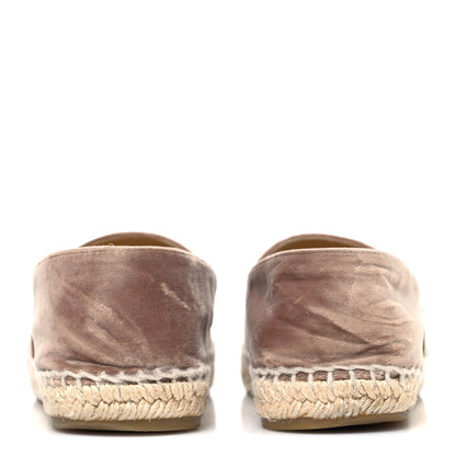 Chanel Velvet Logo Espadrilles 37 Beige Black 6 of 12