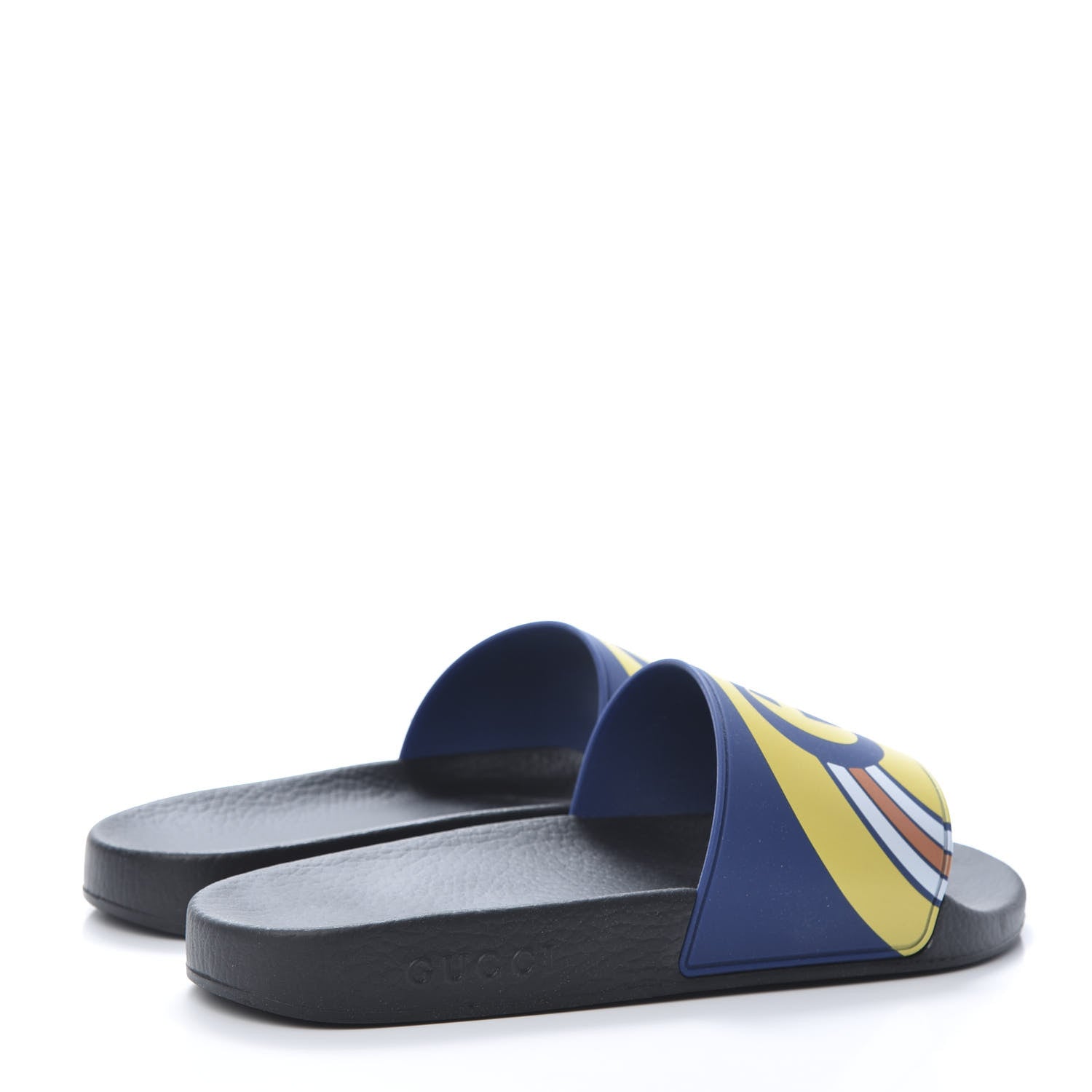 Gucci Rubber GG Rainbow Mens Pursuit Pool Slide Sandals 9 Electric Blue Multicolor 4 of 8