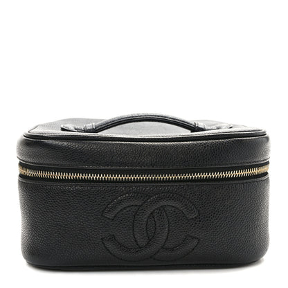 Chanel Caviar CC Vanity Cosmetic Case Black 1 of 9