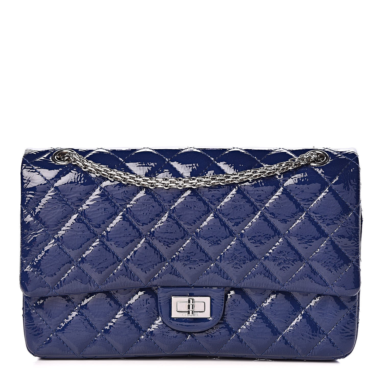 Chanel Patent Quilted 2.55 Reissue 226 Flap Navy 1 of 13
