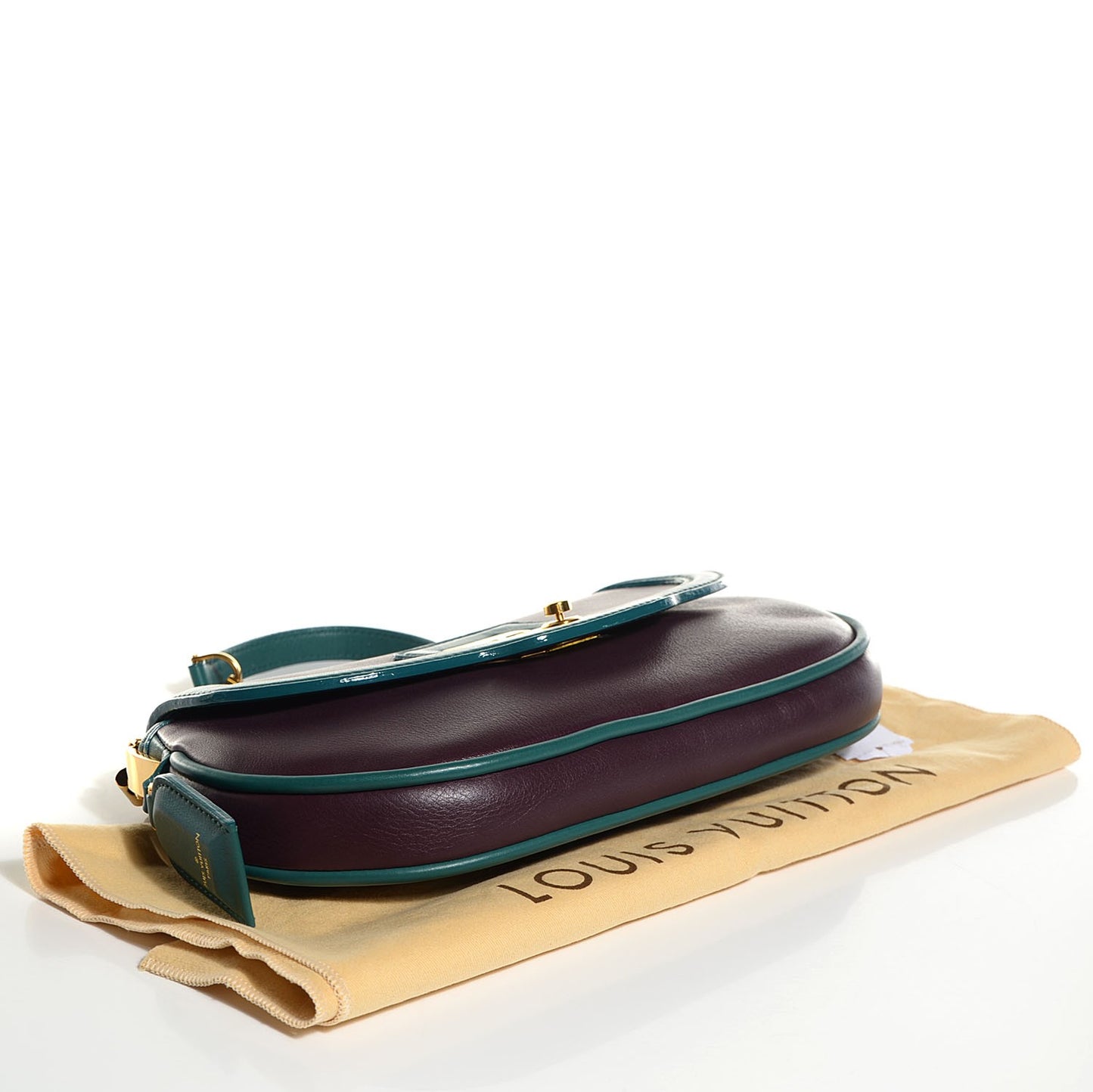 Cuir Art Déco Baguette Prune Green