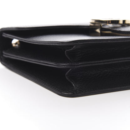 Gucci Dollar Calfskin Small Interlocking G Shoulder Bag Black 9 of 12