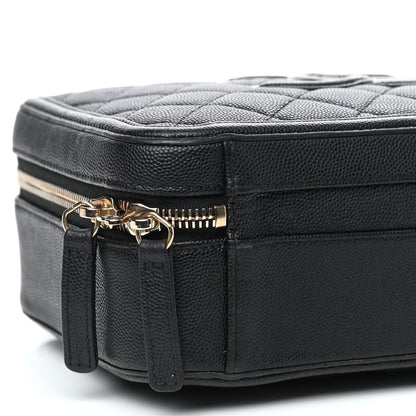 Chanel Caviar Quilted Medium CC Filigree Vanity Case Black 6 of 10
