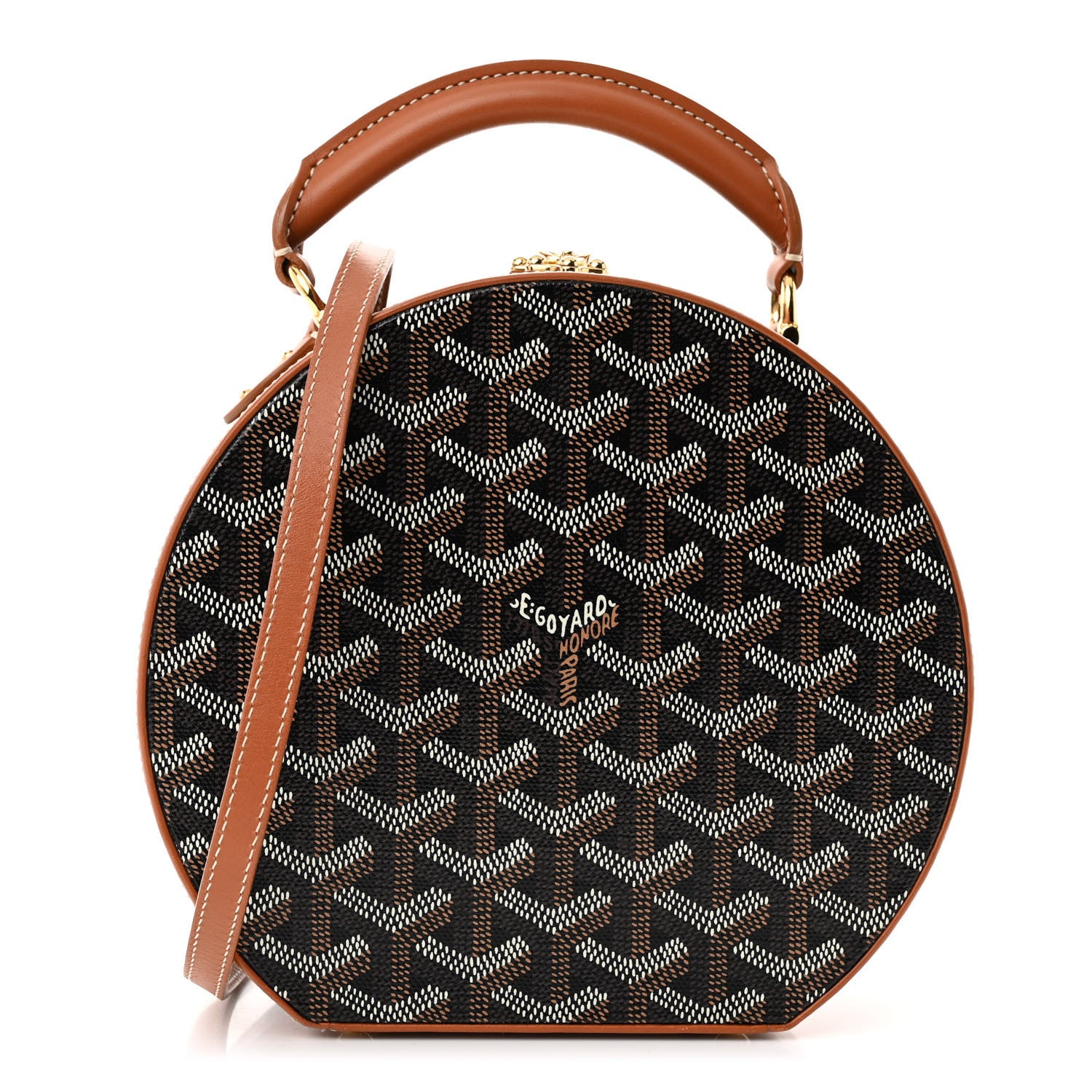Goyard Goyardine Alto Hatbox Black Gold 1 of 9