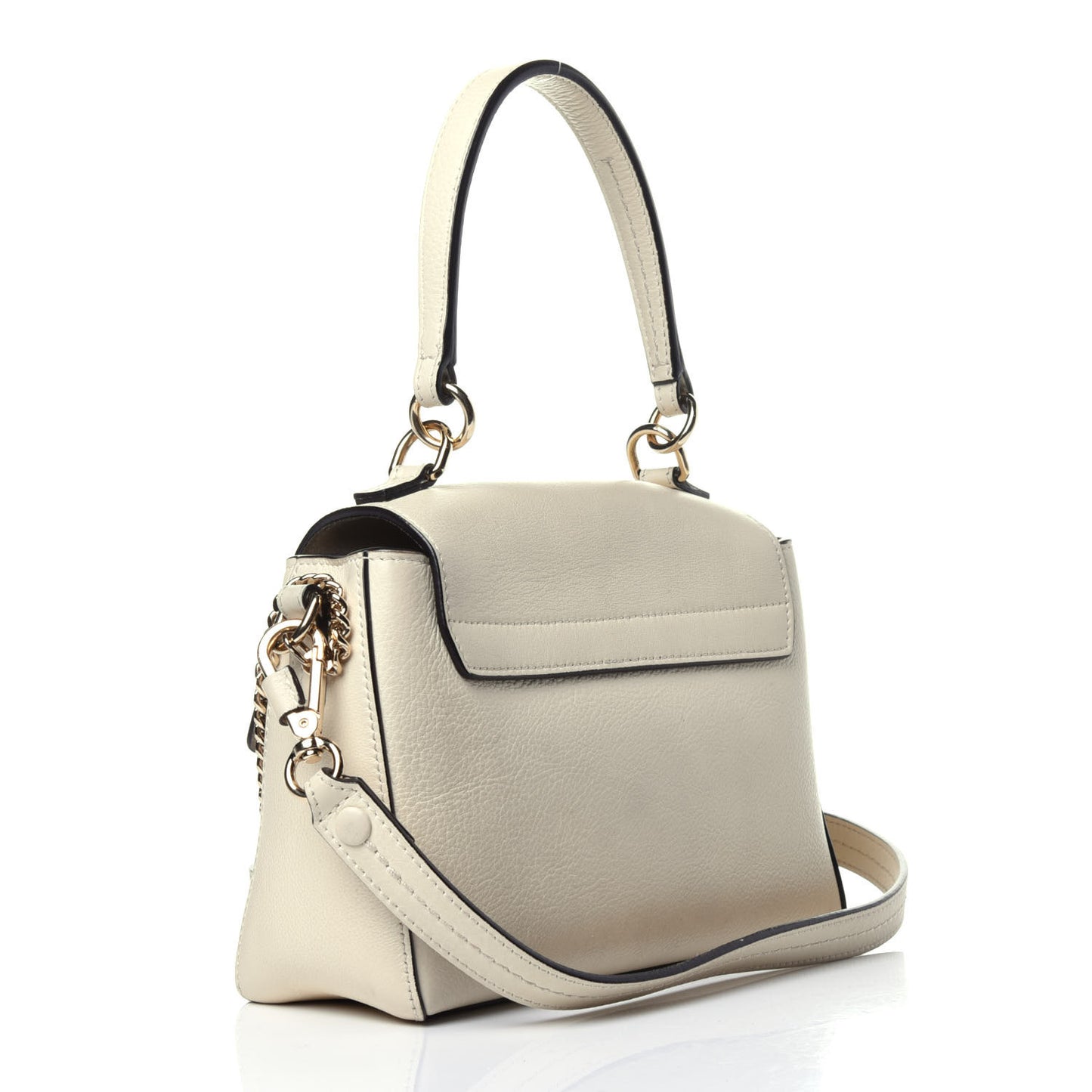 Calfskin Mini Faye Day Shoulder Bag Off White