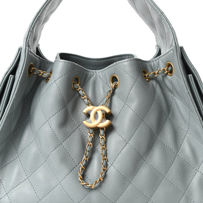Chanel Caviar Quilted Small Chanel 25 Handbag Light Green 14 of 17