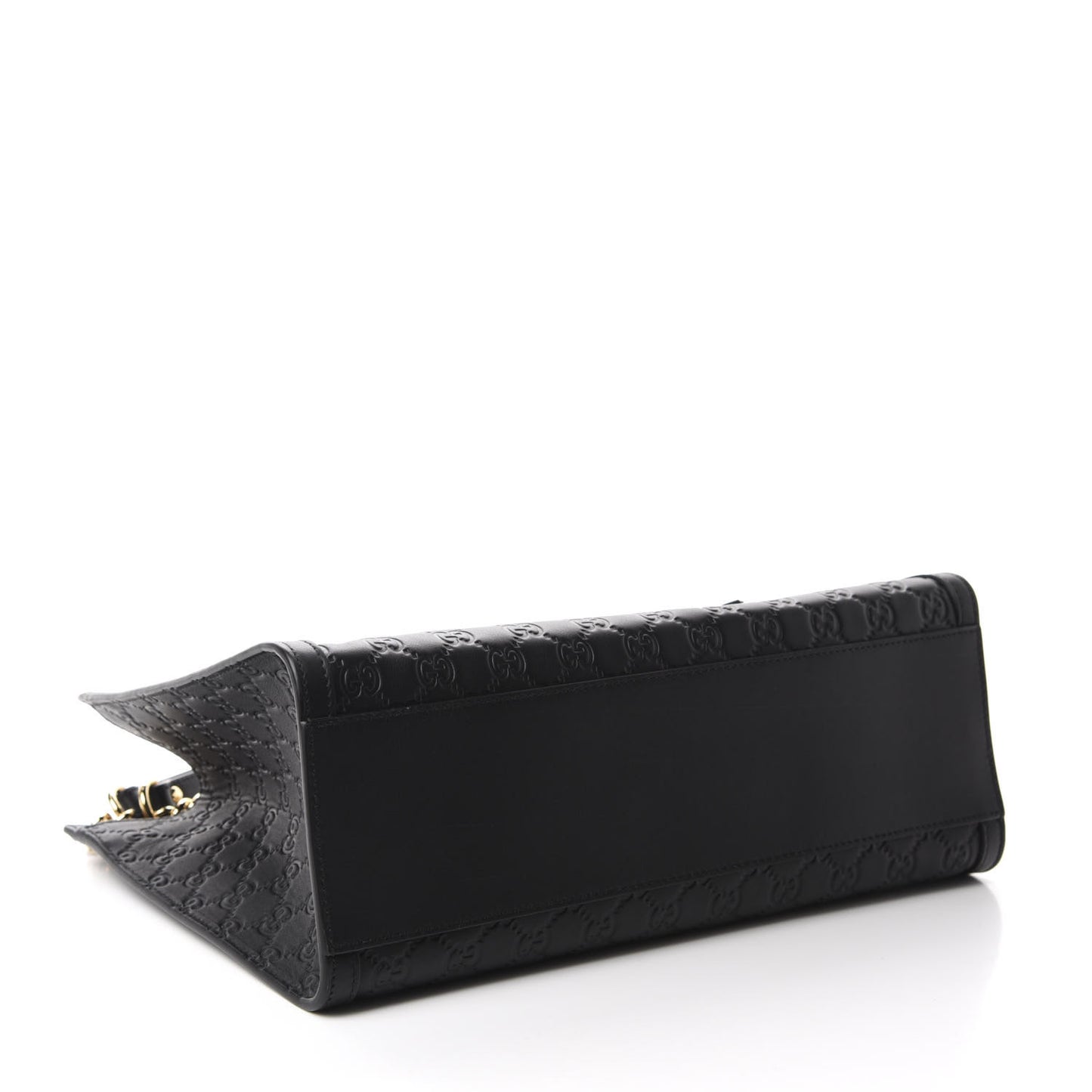 Guccissima Medium Padlock Tote Black