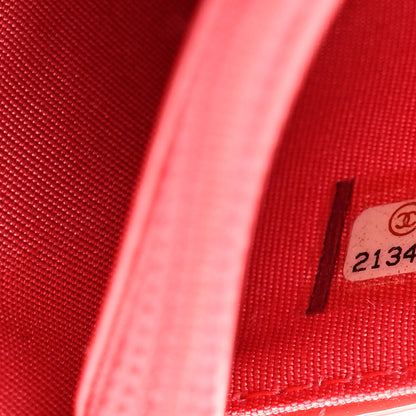 Chanel Patent Quilted Wallet On Chain WOC Coral 8 of 13