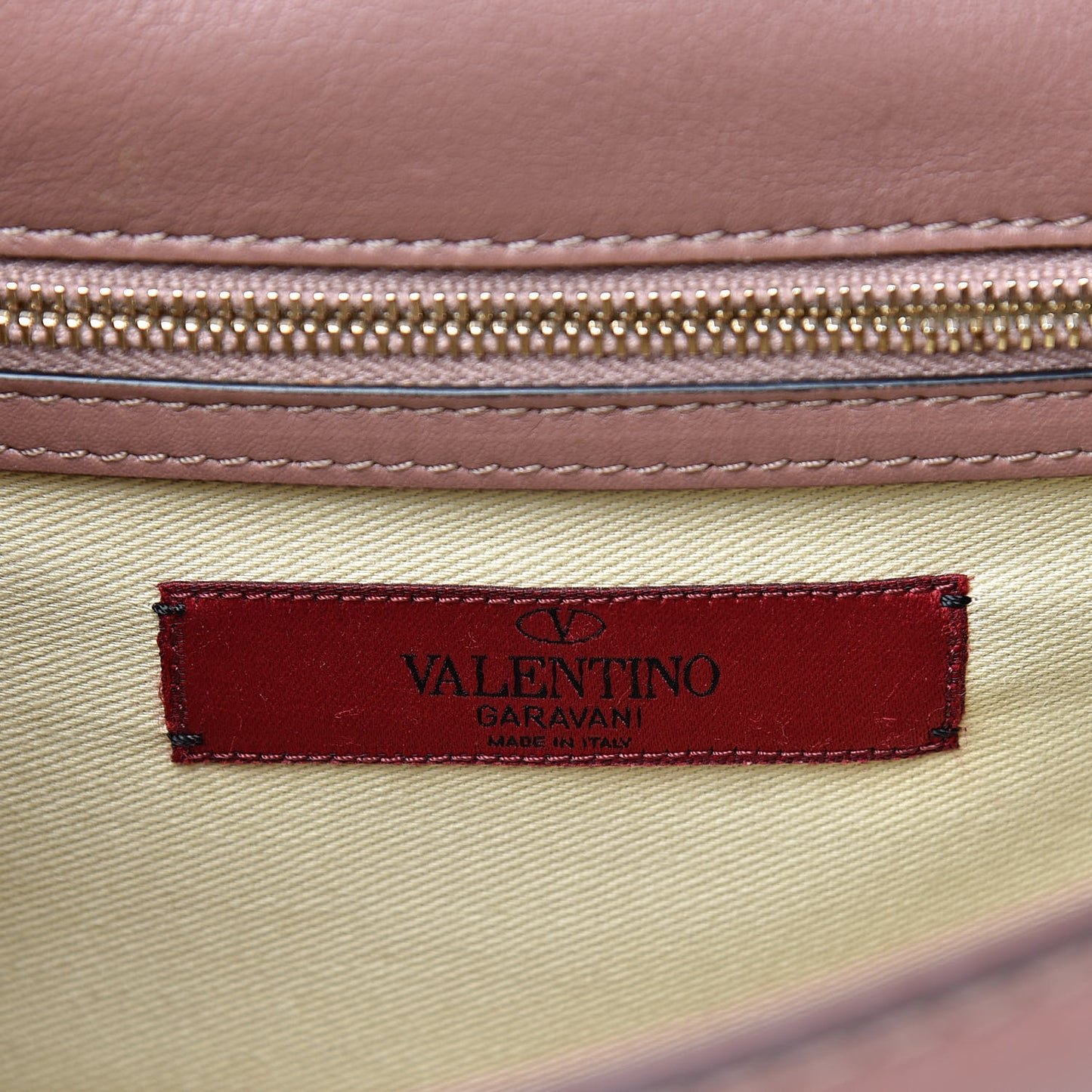 Vitello Medium Glam Lock Rockstud Flap Brownish