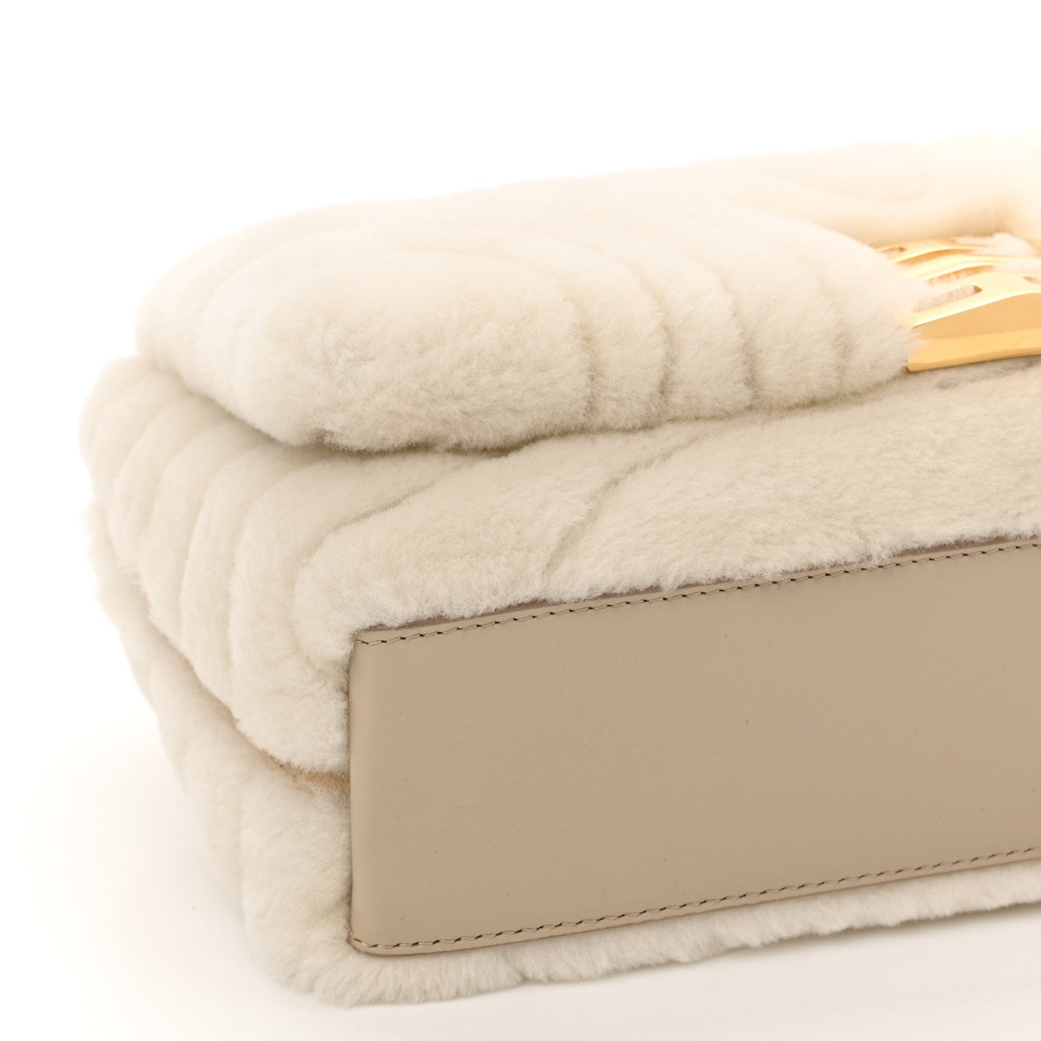 Givenchy Shearling Quilted Small 4G Shoulder Bag Ivory 9 of 10