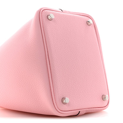 Hermes Taurillon Clemence Picotin Lock 18 PM Rose Sakura 9 of 11
