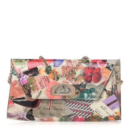 Christian Louboutin Patent Trash Printed Vero Dodat Clutch Multicolor 1 of 4