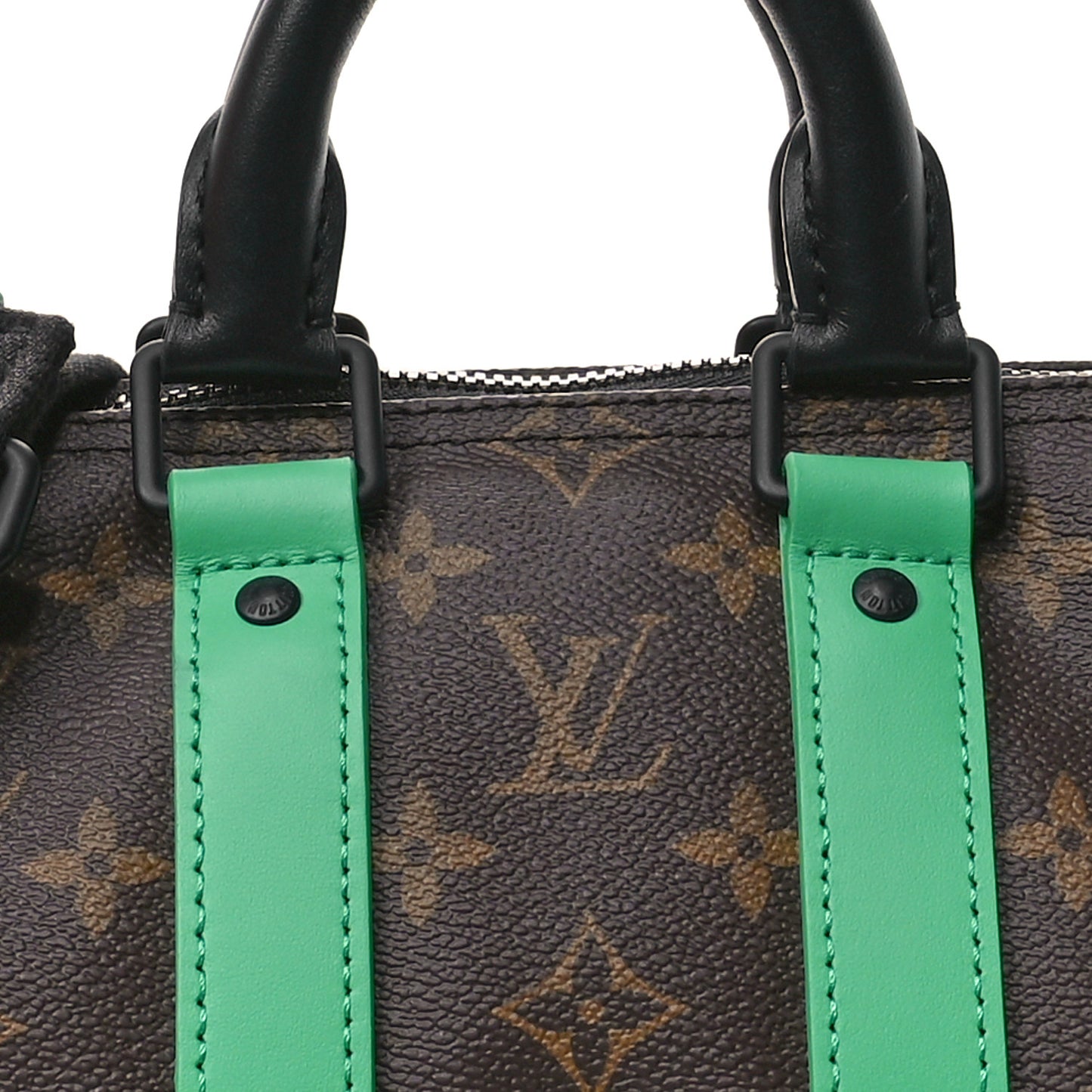 Monogram Macassar Keepall Bandouliere 25 Minty Green