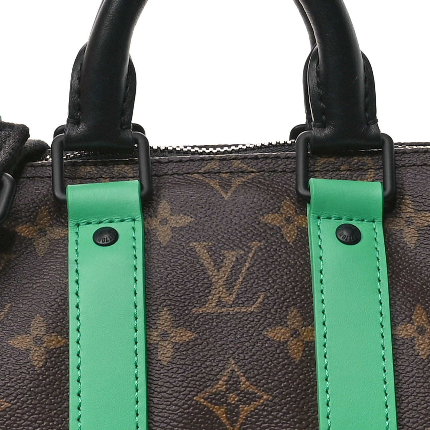 Louis Vuitton Monogram Macassar Keepall Bandouliere 25 Minty Green 7 of 10