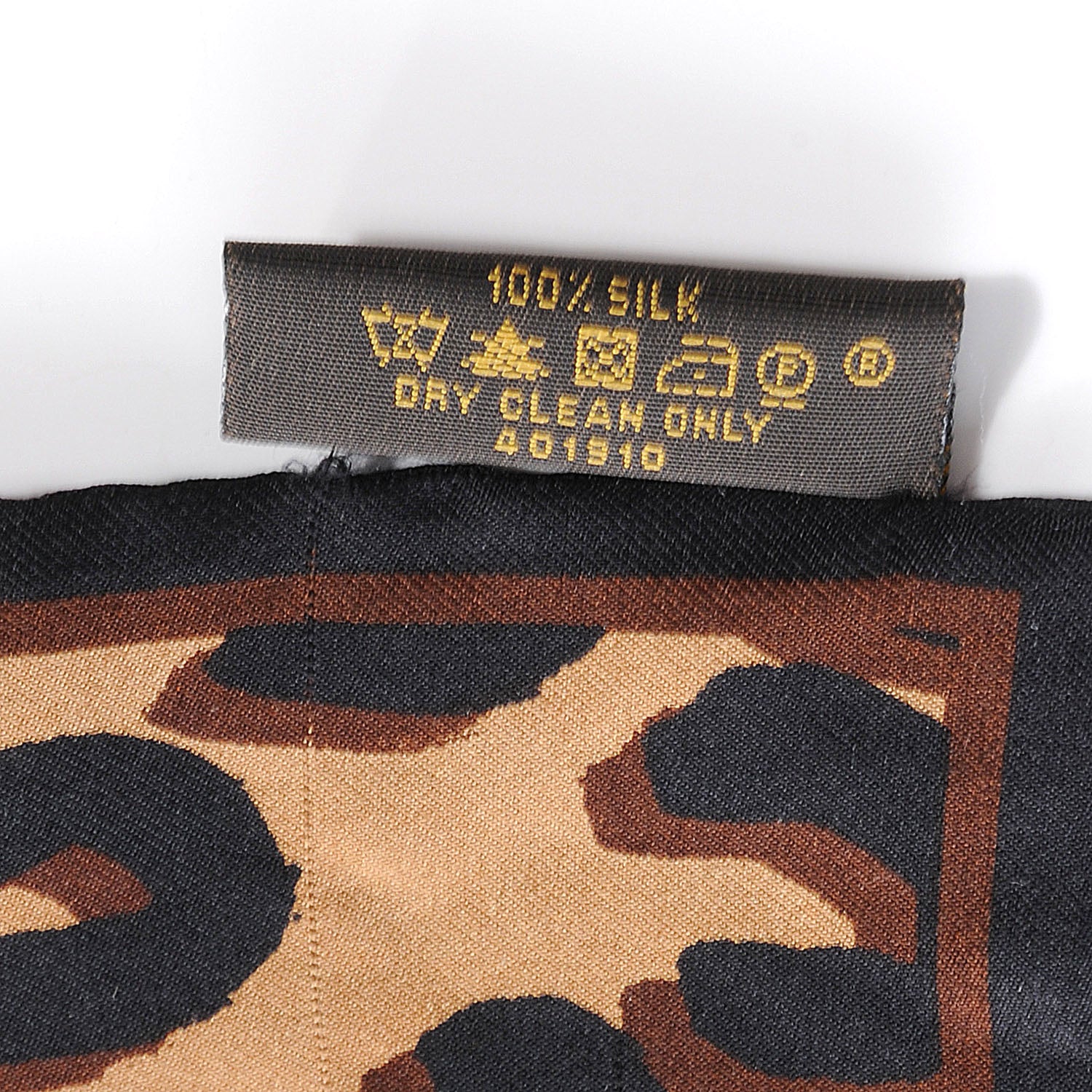 Louis Vuitton Silk Leopard Bandeau Scarf Marron 4 of 6