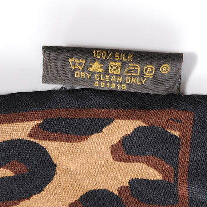 Louis Vuitton Silk Leopard Bandeau Scarf Marron 4 of 6