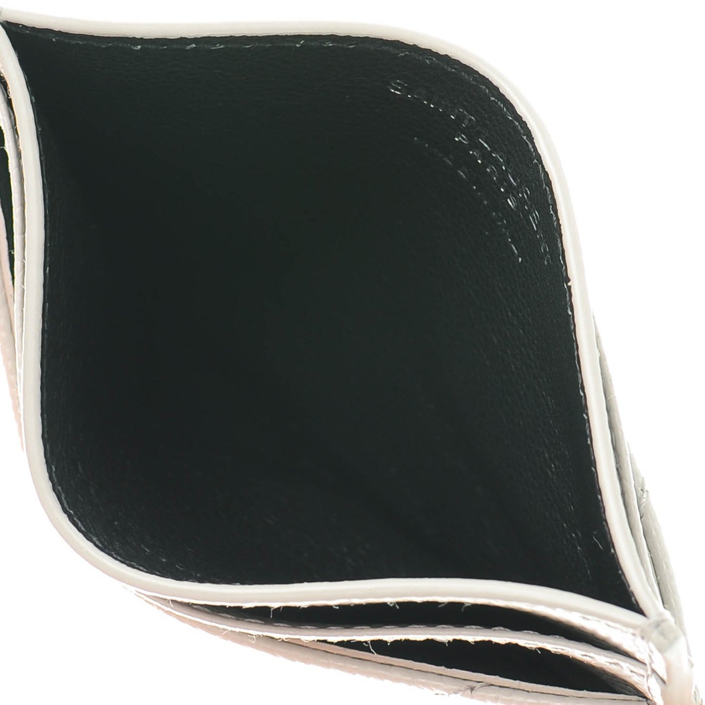 Grain De Poudre Matelasse Chevron Card Case Light Grey
