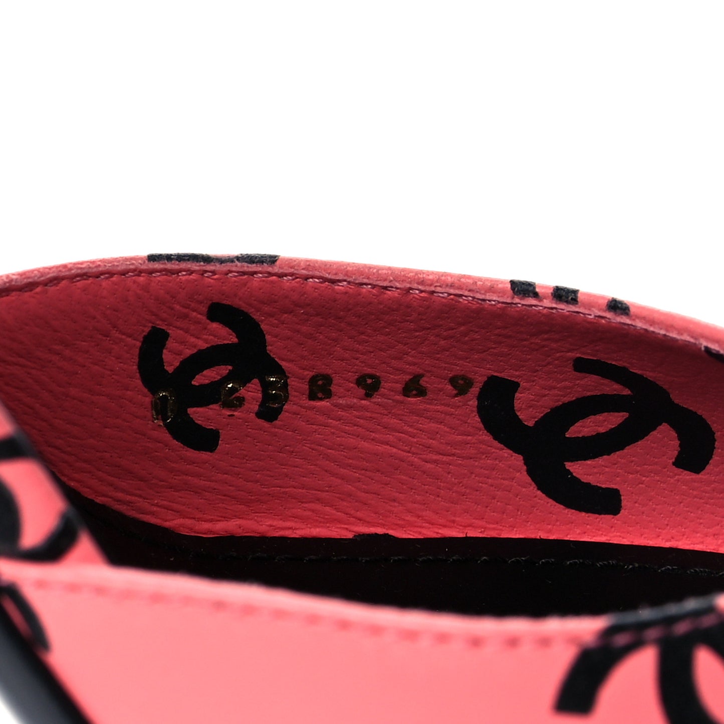 Lambskin Printed CC Sandals 41 Pink Black
