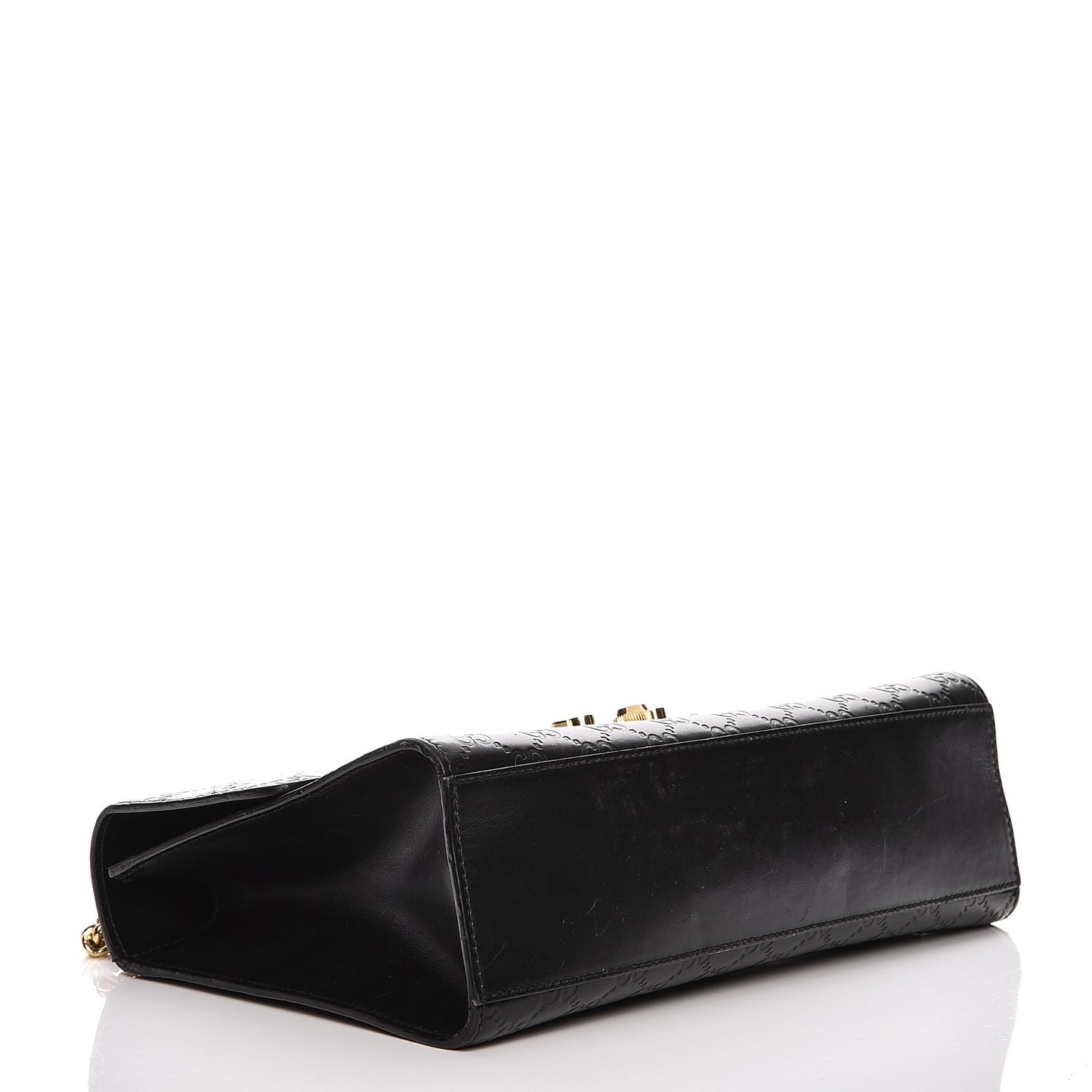 Guccissima Medium Padlock Shoulder Bag Black