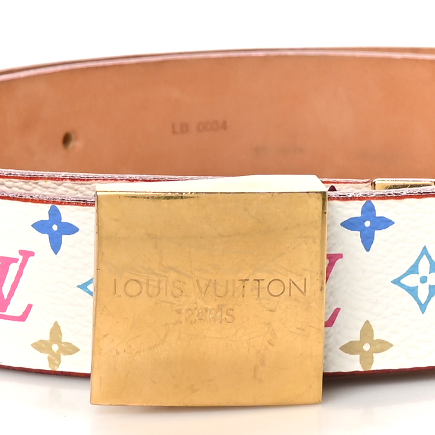 Monogram Multicolor Belt 90 36 White
