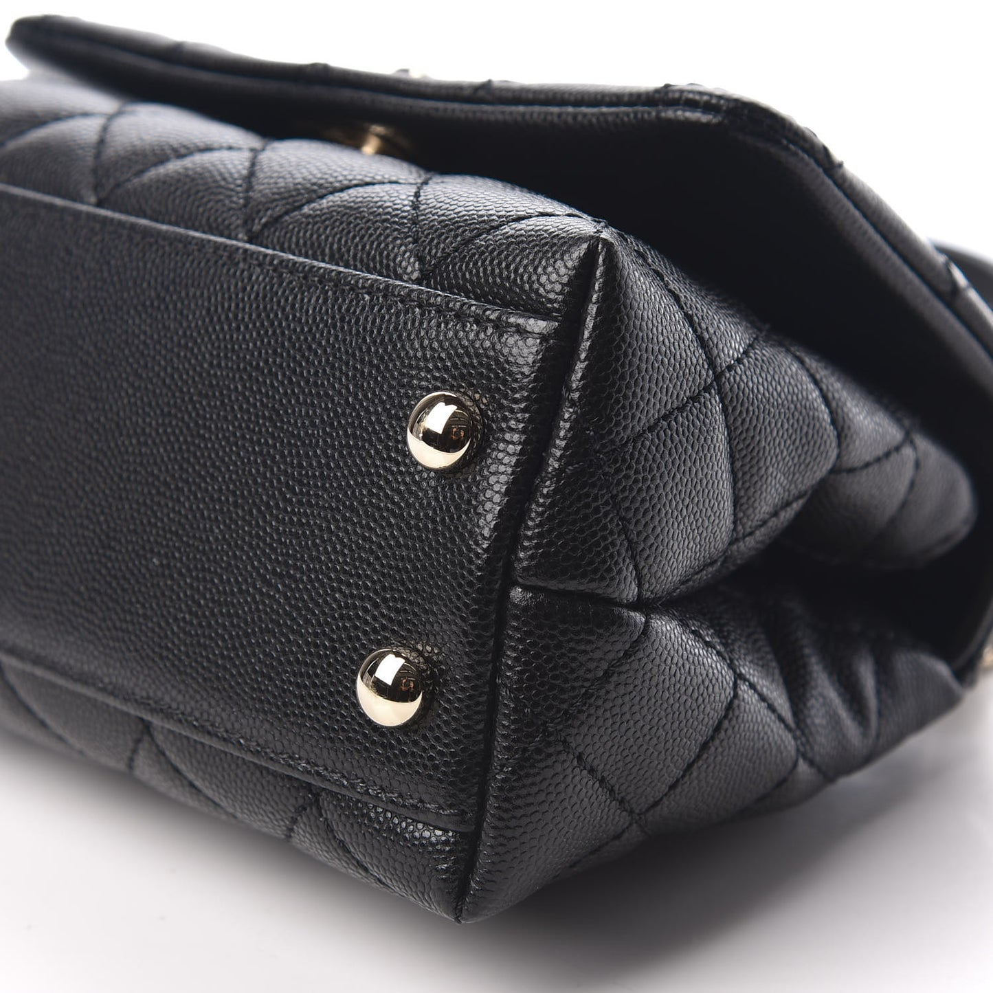 Caviar Quilted Extra Mini Coco Handle Flap Black