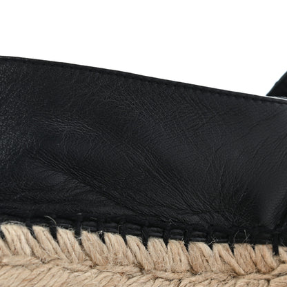 Chanel Lambskin Quilted CC Espadrilles 37 Black 11 of 11
