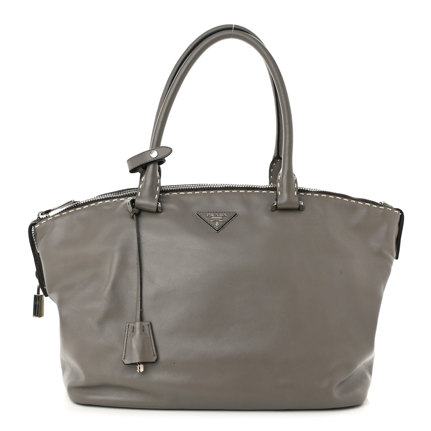 City Calf Small Hand Stitched Zip Tote Calce
