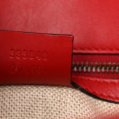 Gucci Monogram Ruinart Calfskin Medium Lady Web Shoulder Bag Beige Ebony Hibiscus Red 7 of 17