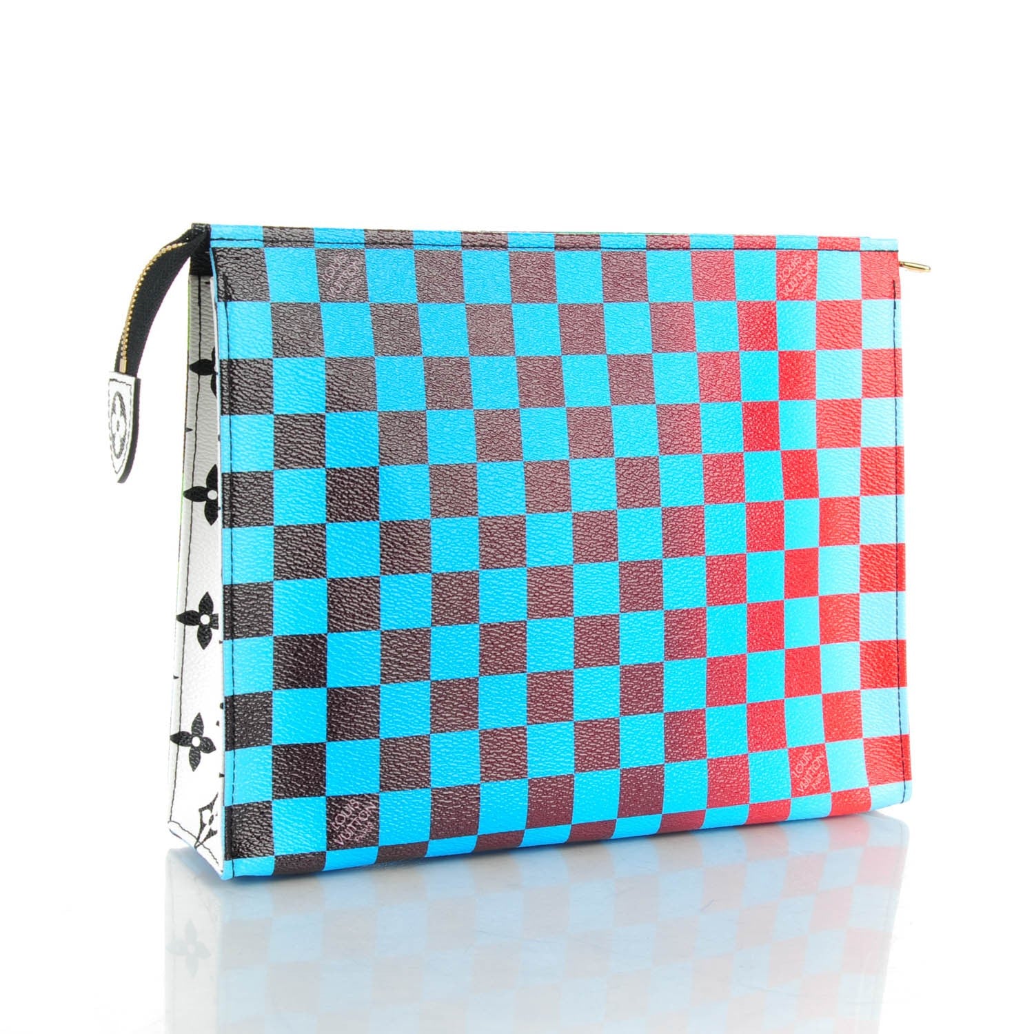 Louis Vuitton Damier Race Toiletry Pouch 26 Blue Vert 3 of 7