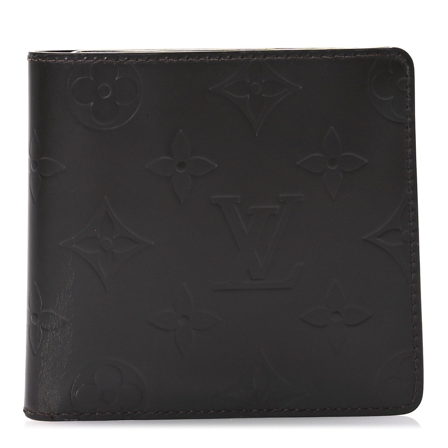 Monogram Glace Compact Wallet Cafe Brown