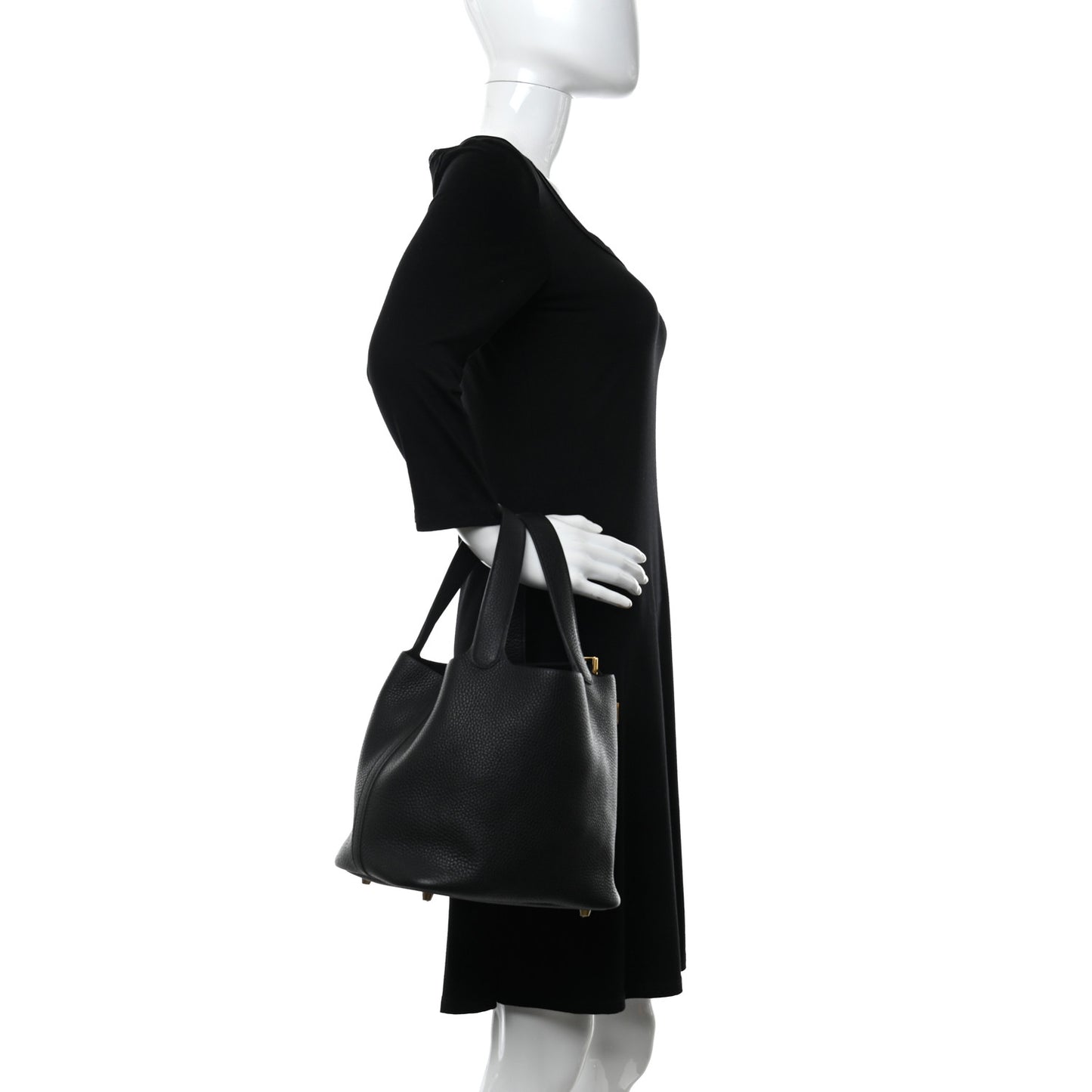 Taurillon Clemence Picotin Lock 22 MM Black