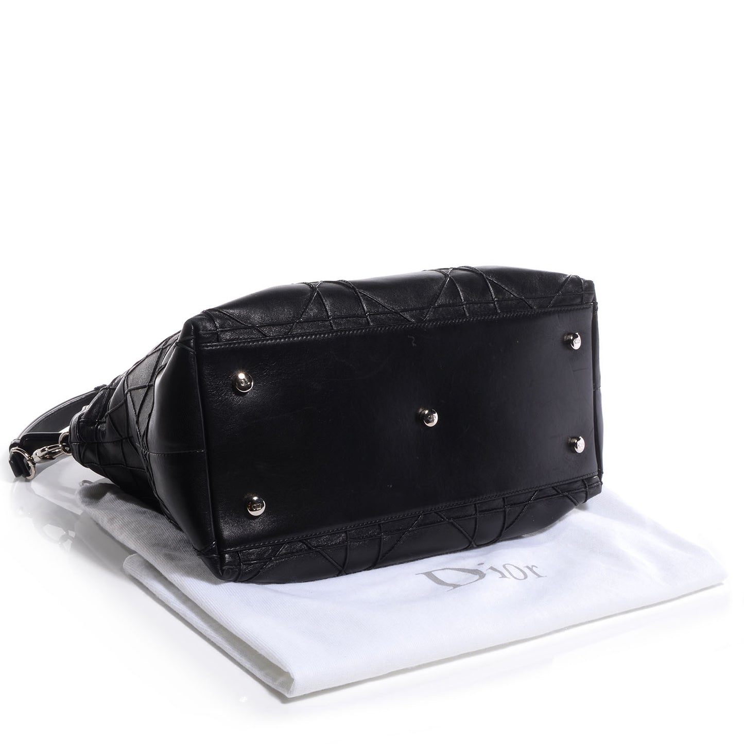 Lambskin Cannage Medium Granville Tote Black