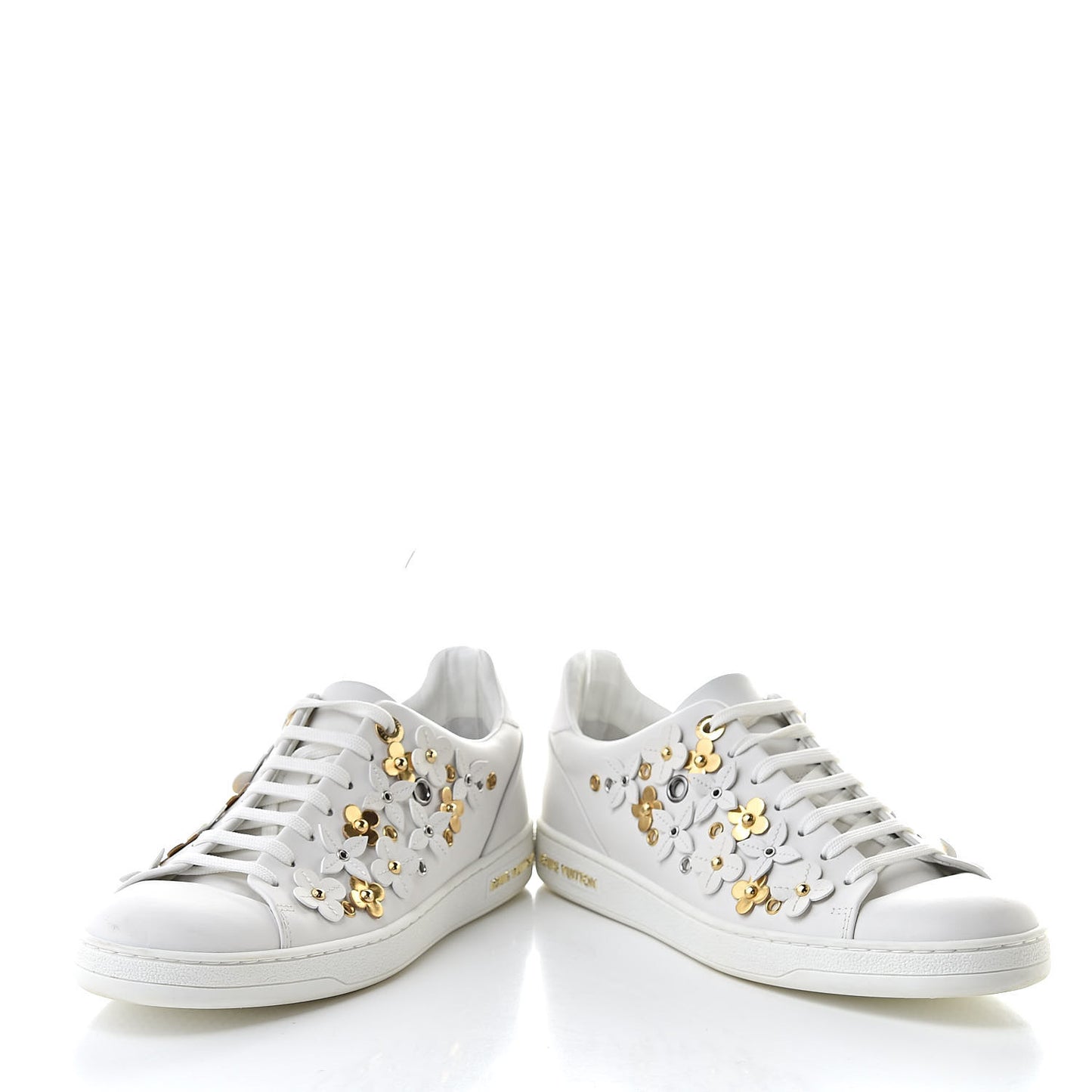 Calfskin Blooming Frontrow Sneakers 38.5 White