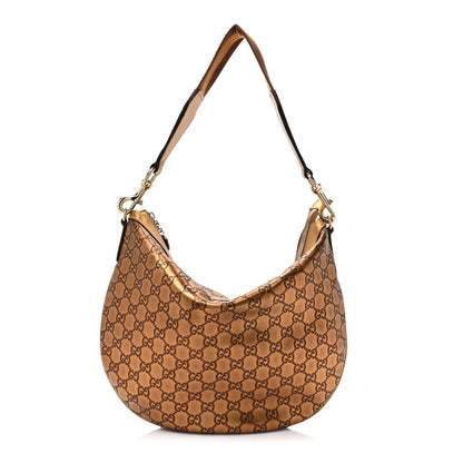 Gucci Metallic Guccissima Web Hobo Bronze 1 of 11