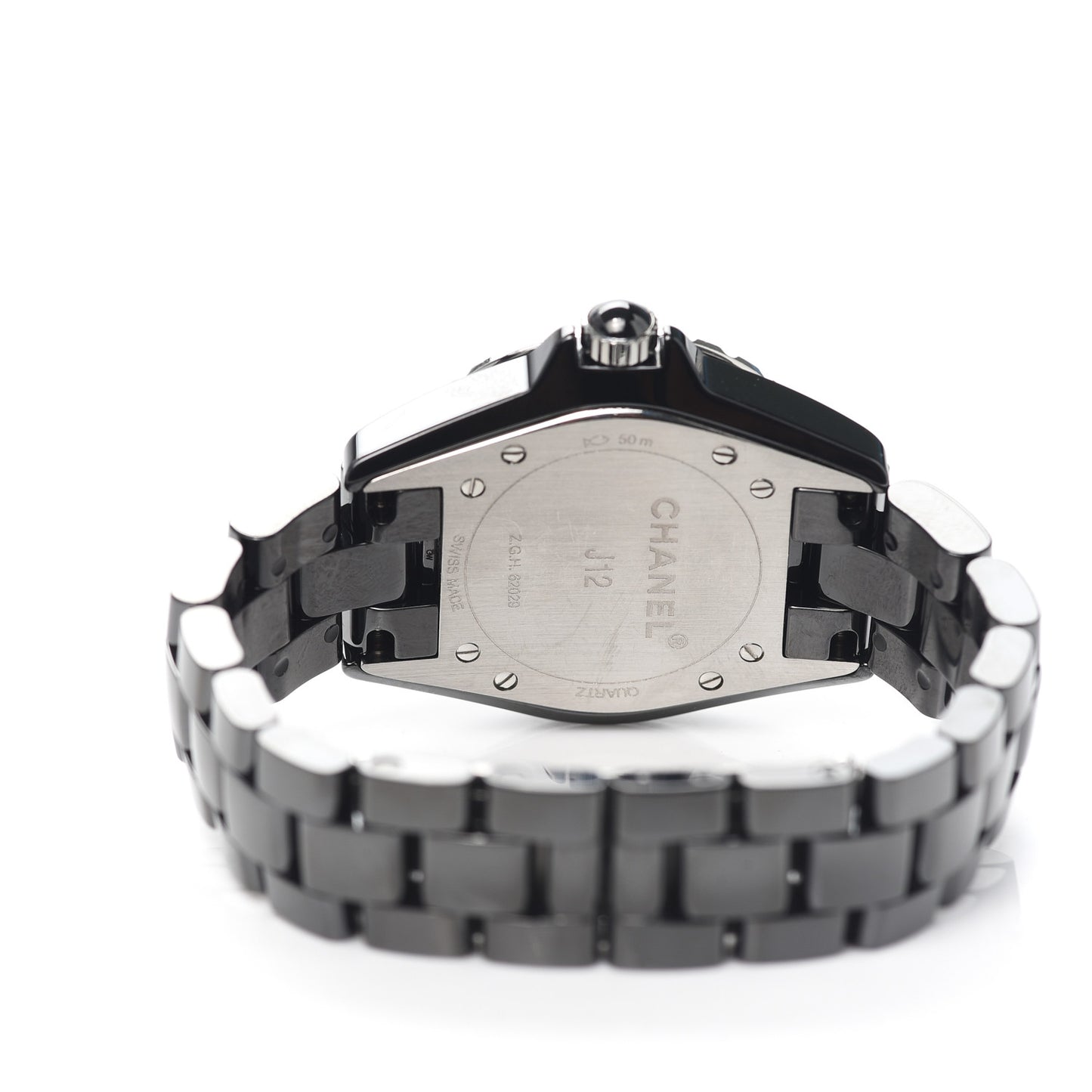 Stainless Steel Ceramic Diamond Bezel 33mm J12 Quartz Watch Black