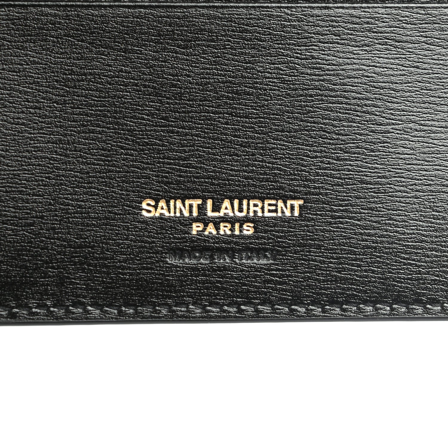 Saint Laurent Shiny Calfskin Tiny Cassandre Bill Clip Wallet Black 6 of 7