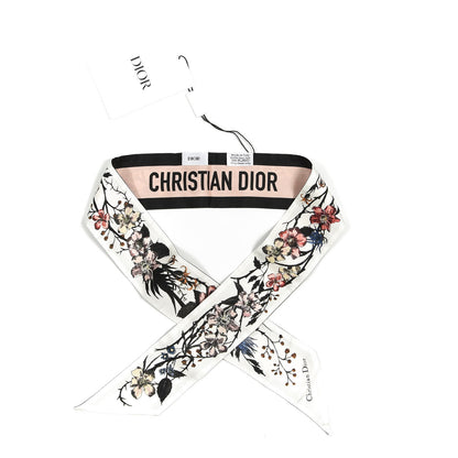 Christian Dior Silk Rosa Mutabilis Mitzah Scarf Beige 1 of 3
